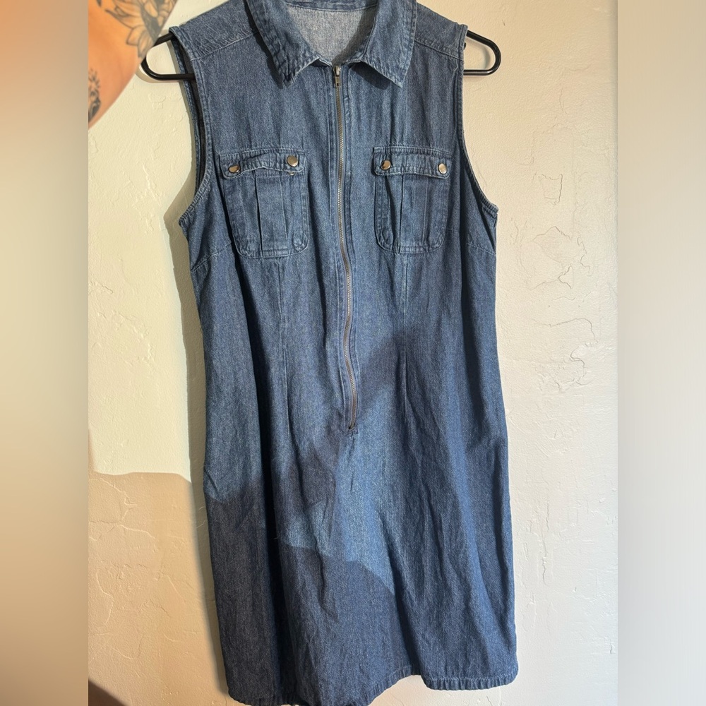 Fake(probably?) denim dress